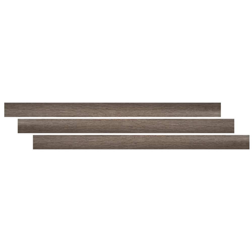 Washed Elm Waterproof Vinyl Stair Nose Molding, 94 in.