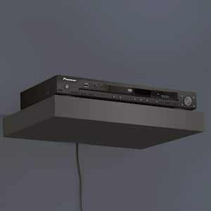 BIG BOY Media 17.5 in. x 11.8 in. x 2 in. Anthracite MDF Floating Decorative Shelf with Brackets