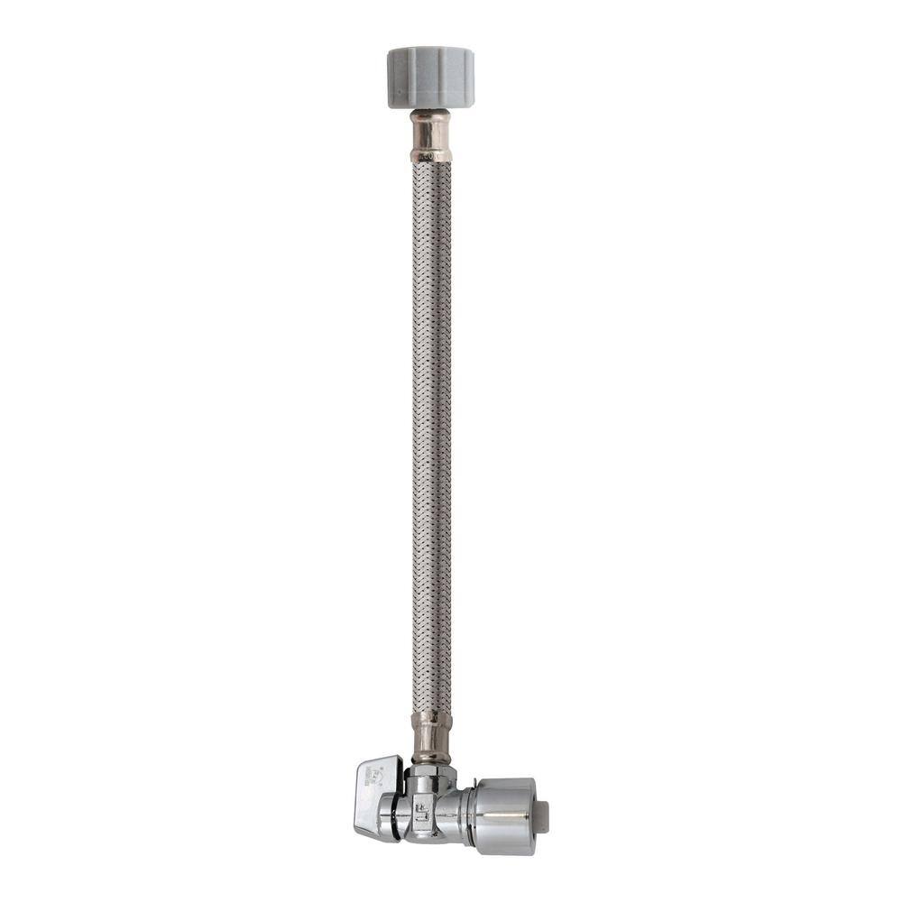Quarter Turn Angle Valve 5/8 in. OD x 12 in. Stainless Steel Toilet Supply Quick Lock price history on PriceWatchPro