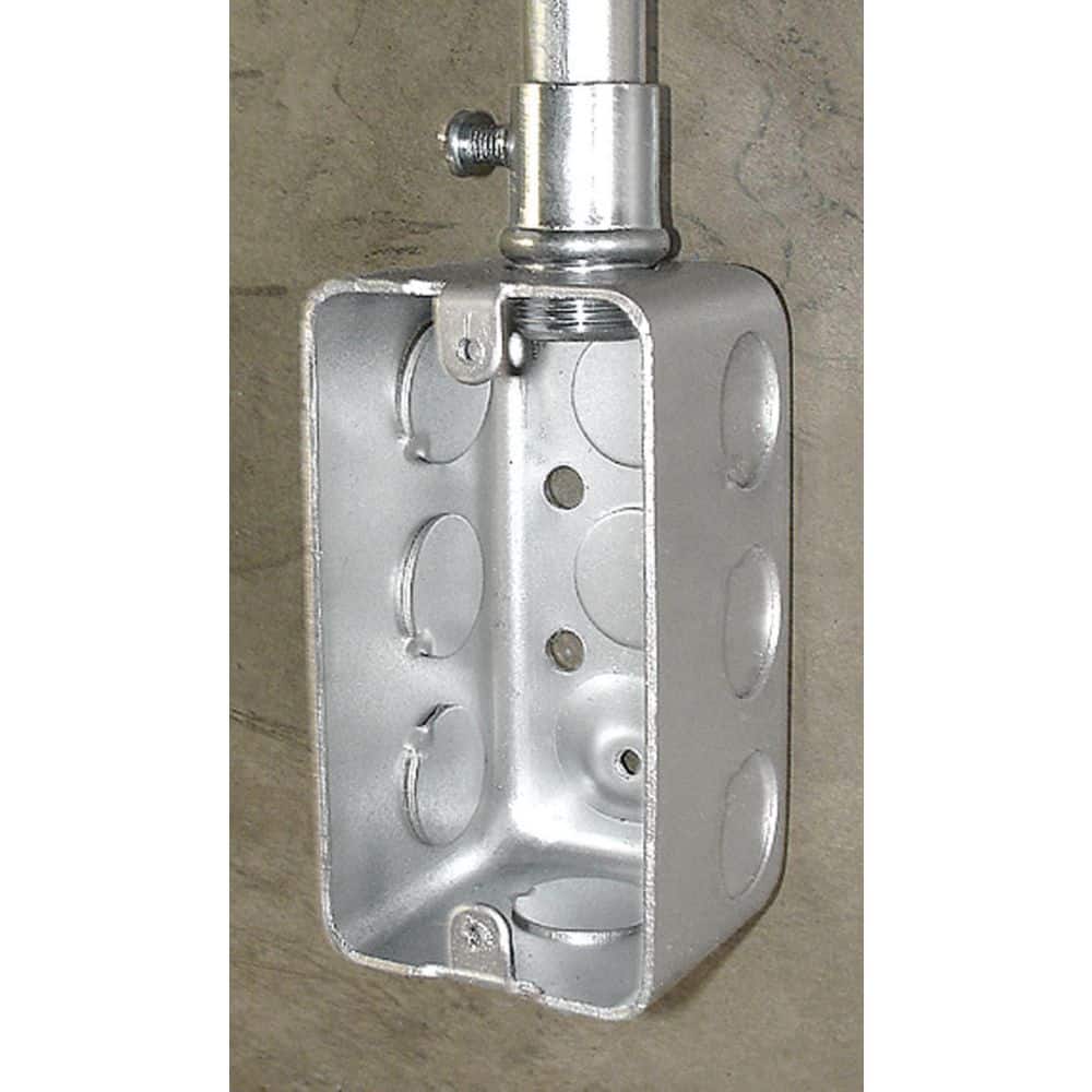 Gray Metallic 1-Gang Weatherproof Handy Box with Knockouts