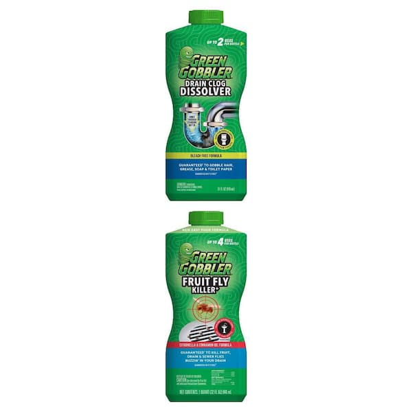 31 oz. Drain and Toilet Clog Dissolver and Remover and 32 oz. Fruit Fly and Drain Fly Killer Combo