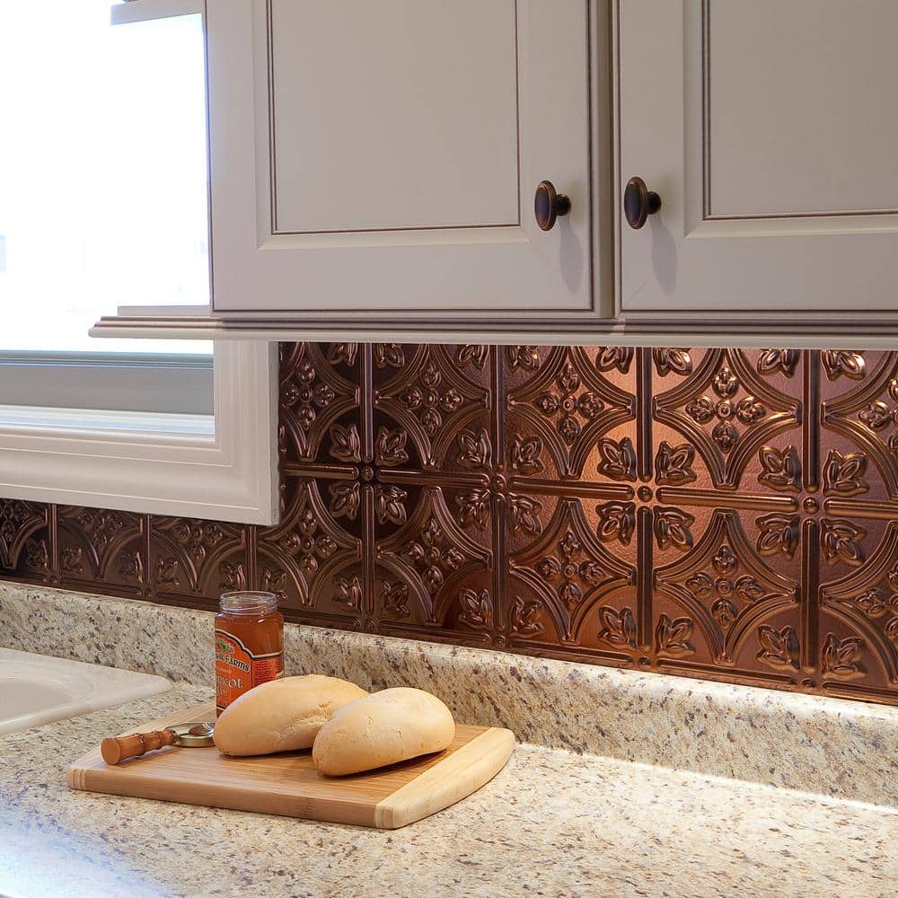 Oil Rubbed Bronze Traditional Decorative Vinyl Backsplash Kit
