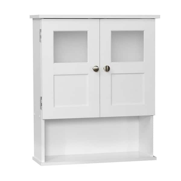 Zenna Home 20-1/4 in. W x 24 in. H x 7 in. D Bathroom Storage Wall Cabinet in White