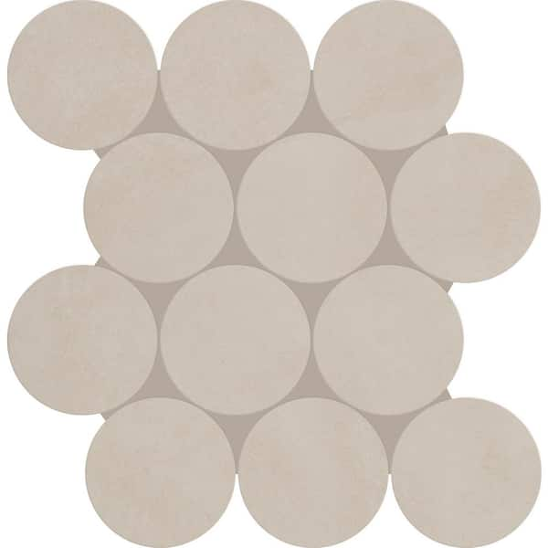 Daltile Indoterra Natural 13 in. x 13 in. Matte Porcelain Concrete Look ...