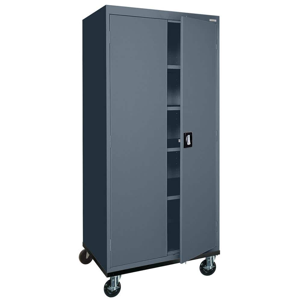 Elite Transport Series (36 in. W x 78 in. H x 24 in. D) Steel Garage Freestanding Cabinet with Casters in Charcoal price history on PriceWatchPro