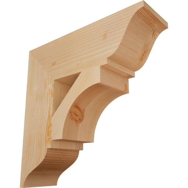 Ekena Millwork 5.5 in. x 20 in. x 20 in. Douglas Fir Westlake Traditional Smooth Corbel