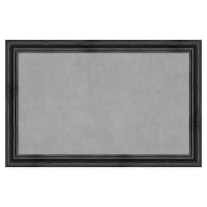 Rustic Pine Black 45 in. x 29 in. Framed Magnetic Board