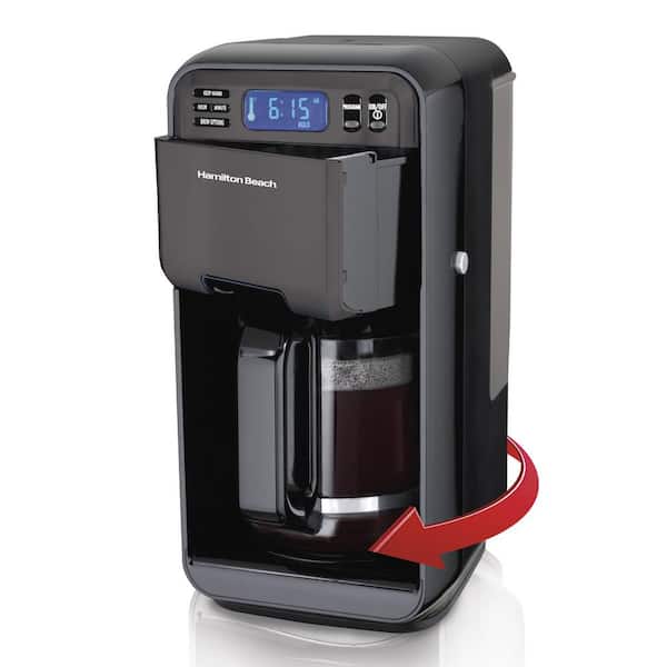 Hamilton Beach Compact 12-Cup Black Programmable Drip Coffee Maker 46200 -  The Home Depot