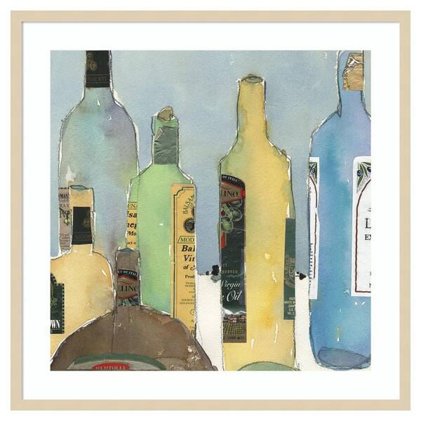 Amanti Art Oil and Vinegar IV by Samuel Dixon 33 in. W x 33 in. H. Wood Framed Wall Art Print Framed in Brown