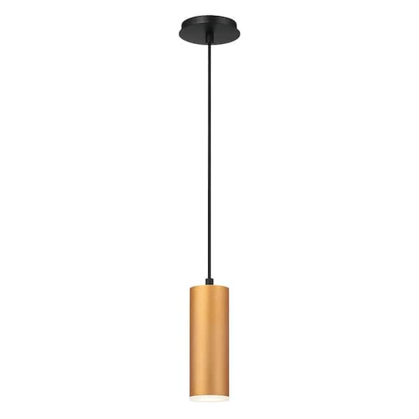Eurofase Neptune Integrated LED Gold Empire Mini Pendant with Gold Metal Shade