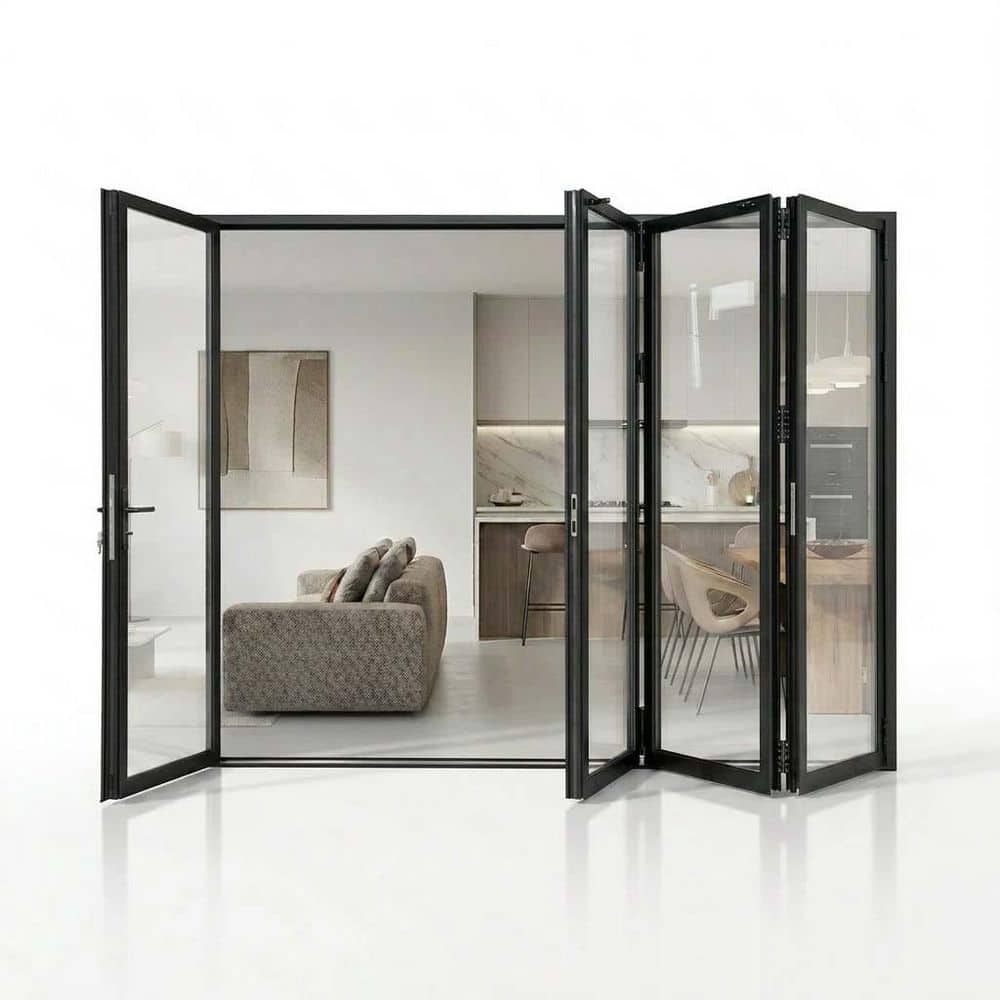 ATVIO 120 in. x 80 in. Matte Black 1 Left 3 Right Out-Swing