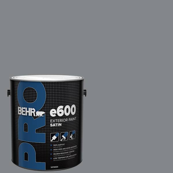 BEHR PRO 1 gal. #N500-5 Magnetic Gray Color Satin Enamel Exterior Paint