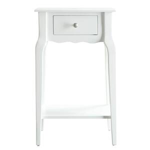 Lisette White End Table