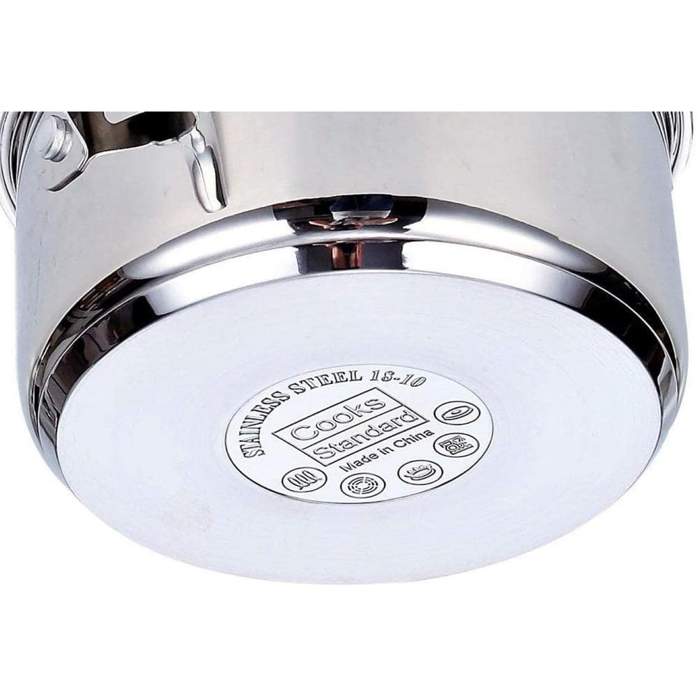12-Quart Silver Stainless Steel Stockpot with Lid