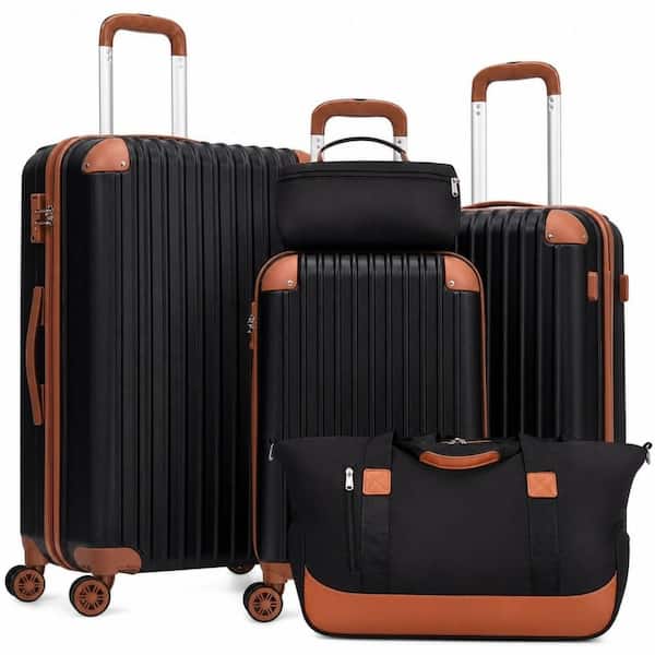 Numhew 28in, 24in, 20in 5 Piece Luggage Set, Lightweight ABS Hard