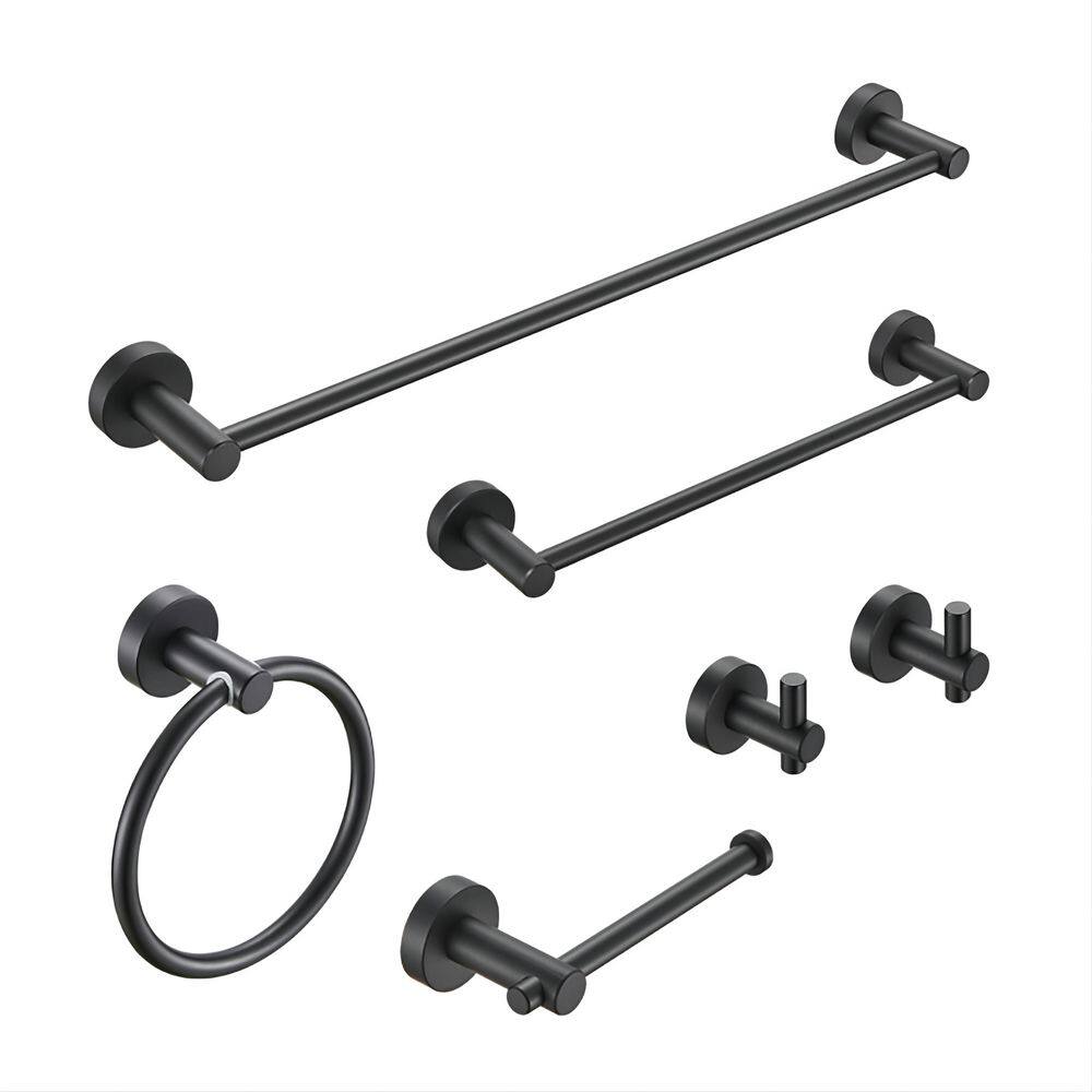 EPOWP 6Pieces Bath Hardware Set with Towel Ring and Toilet Paper
