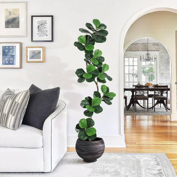 7FT Artificial Fiddle Leaf Fig Tree with Planter PHK_34W9GDCD-WSS