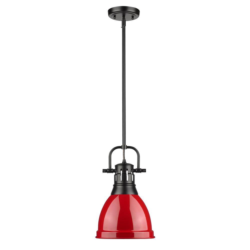 Transitional Mini Black Glass Bowl Pendant Light with Vintage Cap