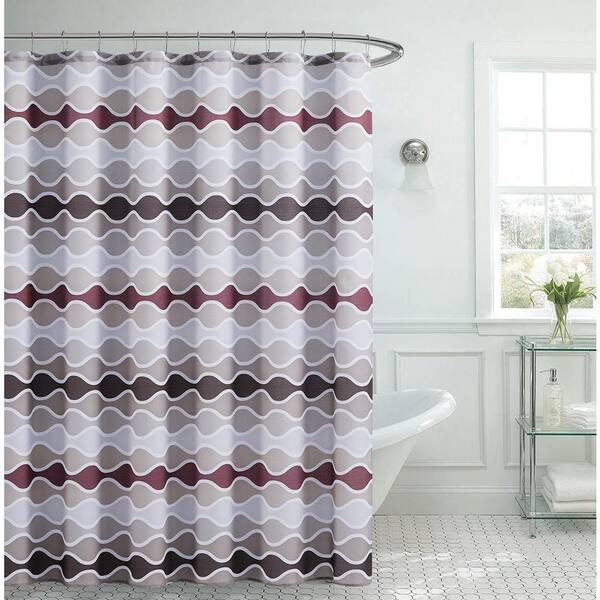 Creative Home Ideas 70 In X 72, Red And Gray Shower Curtain Sets
