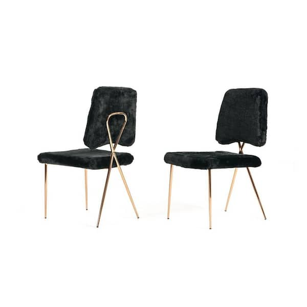 Rose gold discount metal dining chairs