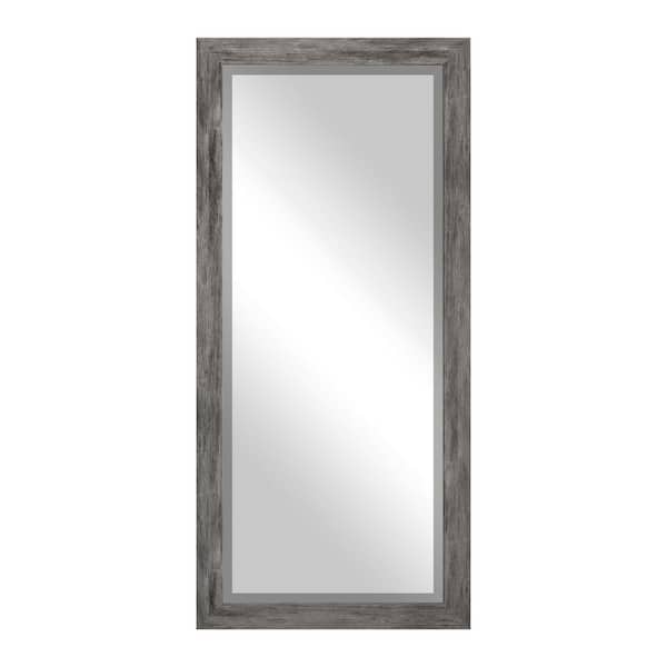 Rayne Mirrors Large Beveled (65.5 in. W x 32 in. H) Gray Rectangle Mirror