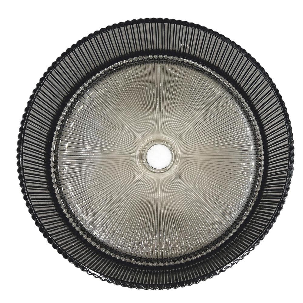 Smoky Gray 16" Tempered Glass Circular Vessel Sink