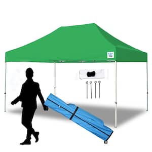 10 ft. x 15 ft. Aluminum Tuff Tent Instant Pop Up with Green Cover