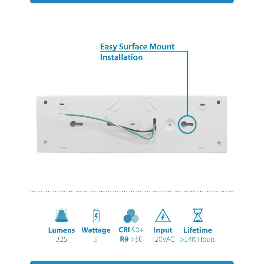 12-Inch White Adjustable LED Under Cabinet Light Bar