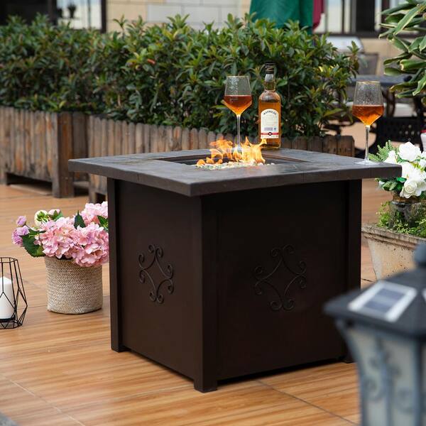 Nuu Garden 30 In Square Outdoor, Endless Summer Gas Fire Pit Cover