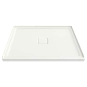 Townsend 48 in. L x 36 in. W Single Threshold Alcove Shower Pan Base with Center Drain in White