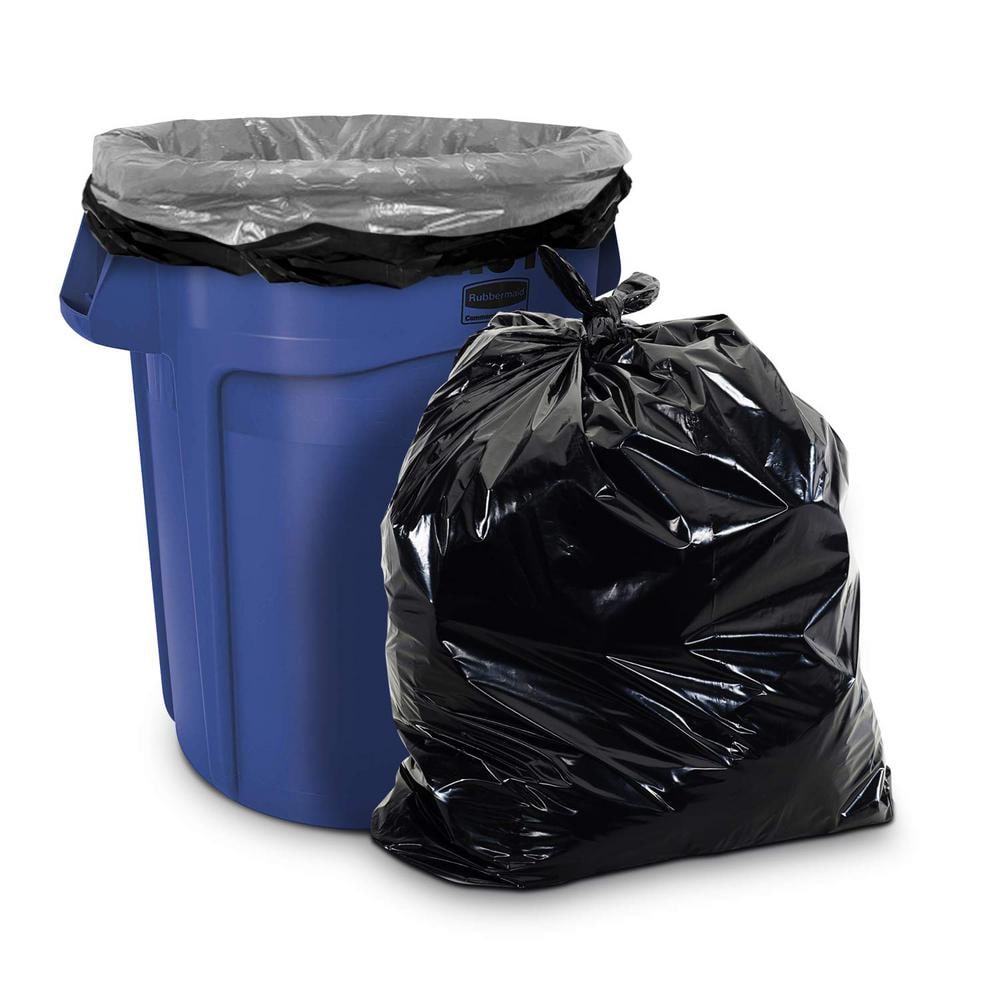 Feisco 1.8 Gallon Black Trash Bag,Small Drawstring Garbage Bag Trash Can  Liner,120 Counts,0.51 Mil