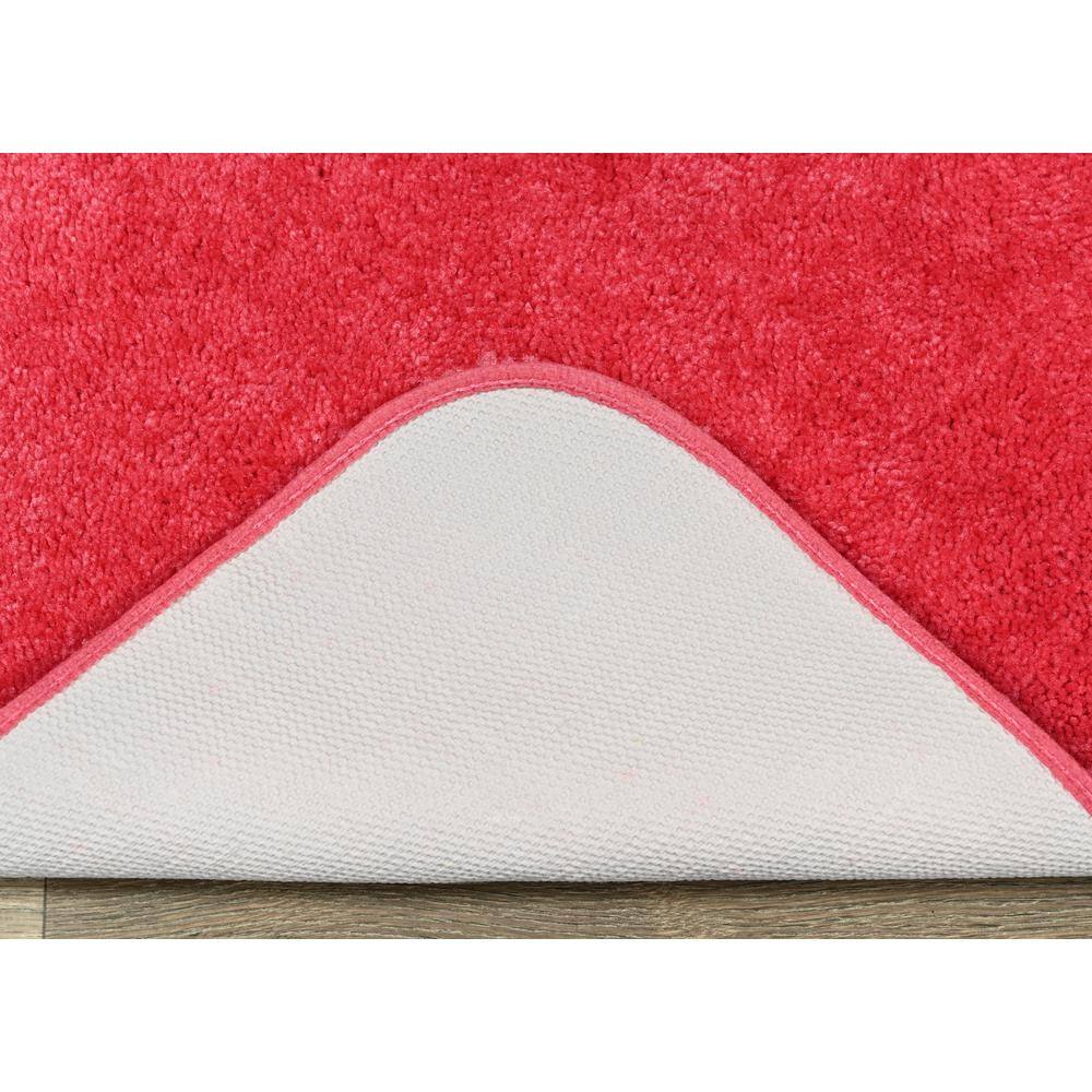 Pink Hibiscus Traditional 3-Piece Washable Nylon Bath Rug Set