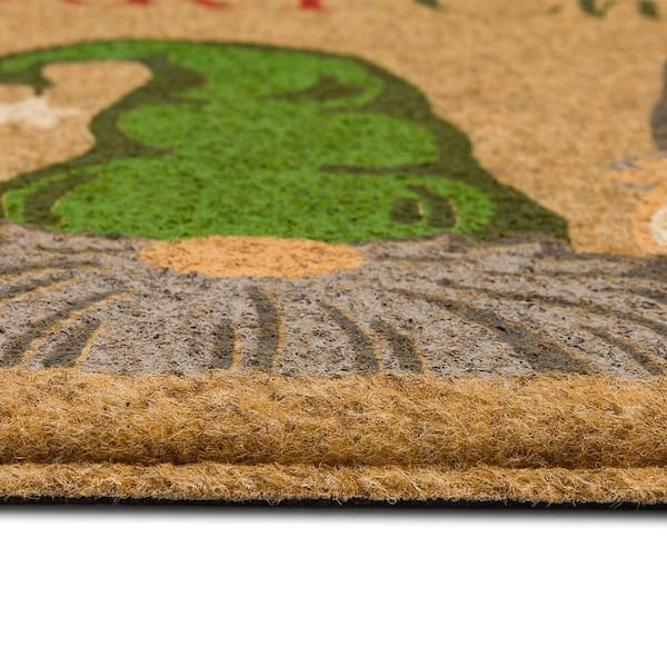 Holiday Coir Doormat 18x28 Christmas Welcome Mat Wonderland Collection - 18x28 - Gnomes