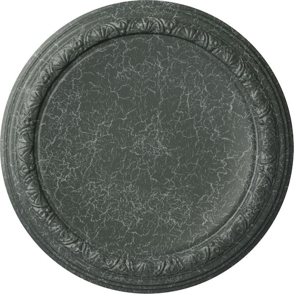 Ekena Millwork 1-3/4" x 19-1/2" x 19-1/2" Polyurethane Carlsbad Ceiling Medallion Moulding Athenian Green Crackle
