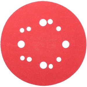 5 in. 120-Grit Universal Hole Random Orbital Sanding Disc with Hook and Lock Backing (50-Pack)