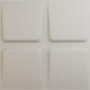 19-5/8"W x 19-5/8"H Galveston EnduraWall Decorative 3D Wall Panel, Satin Blossom White (12-Pack for 32.04 Sq.Ft.)