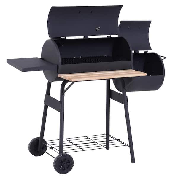 Outsunny 48 Steel Portable Backyard Charcoal Bbq Grill And Offset
