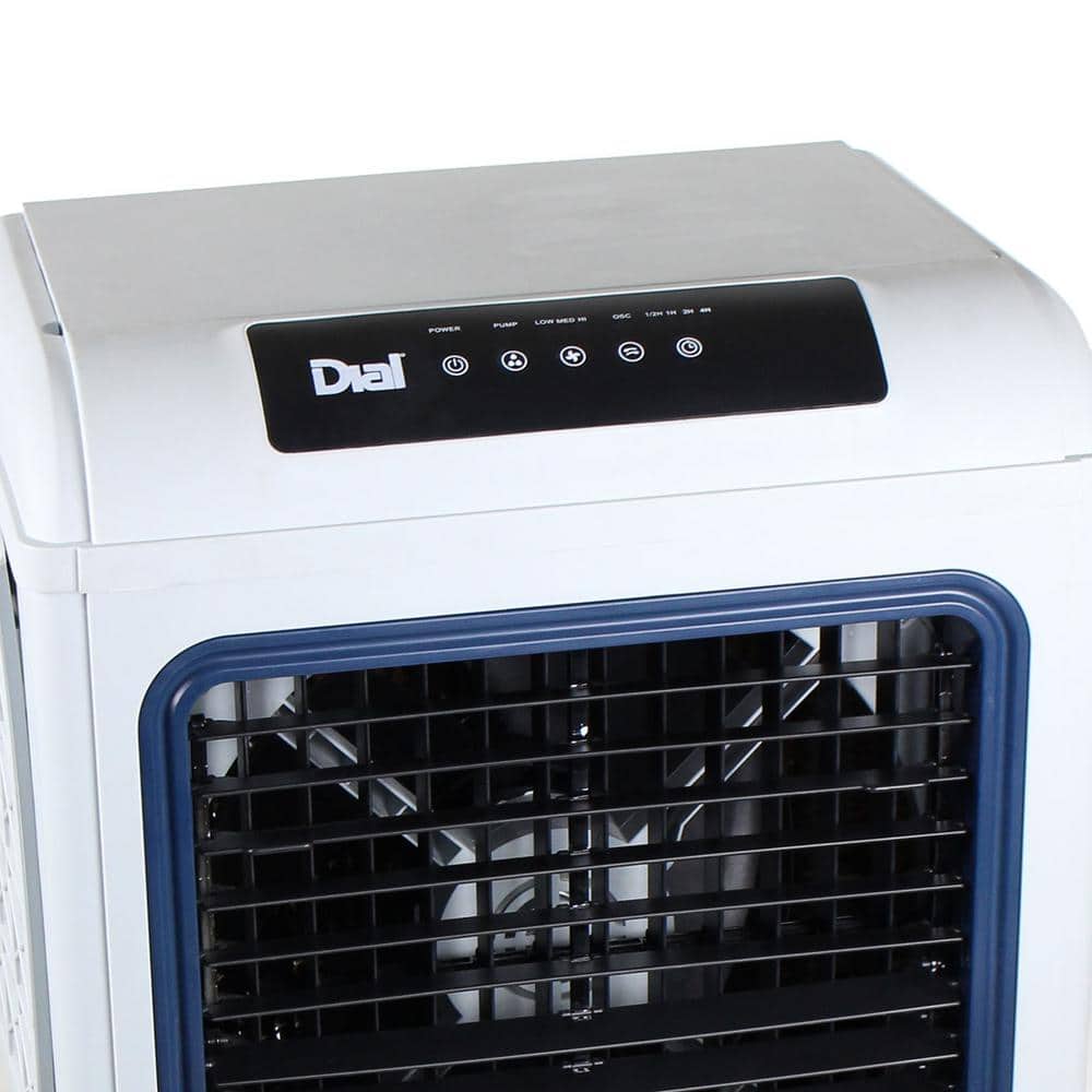 Dial 2200 CFM White and Blue Portable Evaporative Cooler with Remote Control
