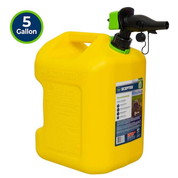 5 gal. Smart Control Diesel Can with Rear Handle, Yellow Fuel Container