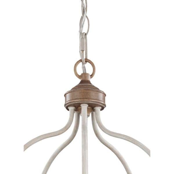 Colonial Farmhouse 9-Light Chandelier in Dark Weathered Zinc and Oak