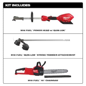 M18 FUEL 18V Lithium-Ion Cordless Brushless QUIK-LOK String Trimmer and Chainsaw Combo Kit (2-Tool)