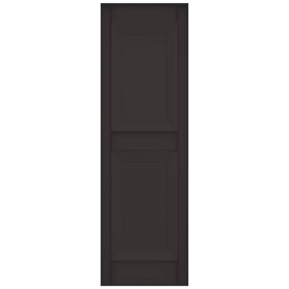 Musket Brown 12x70 Vinyl Raised Panel Exterior Shutters