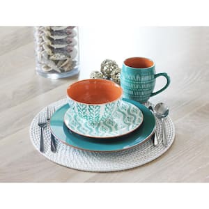 Tangiers 16-Piece Turquoise Dinnerware Set (Service for 4)