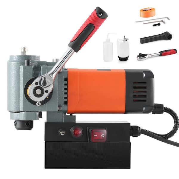 Magnetic Drill Press 1300-Watt Low Profile Mag Drill Light Weight Portable with 1-1/4 in, Number of Speeds 650 RPM