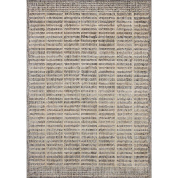 Roxie Smoke / Natural 6 ft. 3 in. x 9 ft. 3 in. Contemporary Area Rug