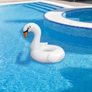 53.5 in. Jumbo Inflatable White Swan Float