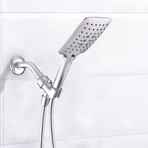 3-Spray Patterns with 2.5 GPM 4 in. Wall Mount Rain Fixed Shower Head in Chrome