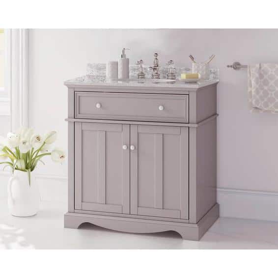 Home Decorators Collection Fremont 72 in. Double Sink Freestanding Navy Blue  Bath Vanity with Grey Granite Top (Assembled) TJ-FTV7222BLU - The Home Depot