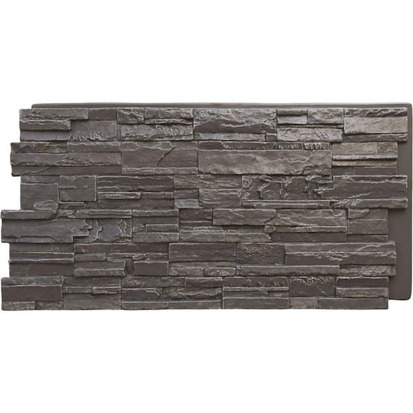 Ekena Millwork 48-5/8 in. x 24-3/4 in. Cascade Stacked Stone, StoneWall Faux  Stone Siding Panel PNU24X48CASG - The Home Depot