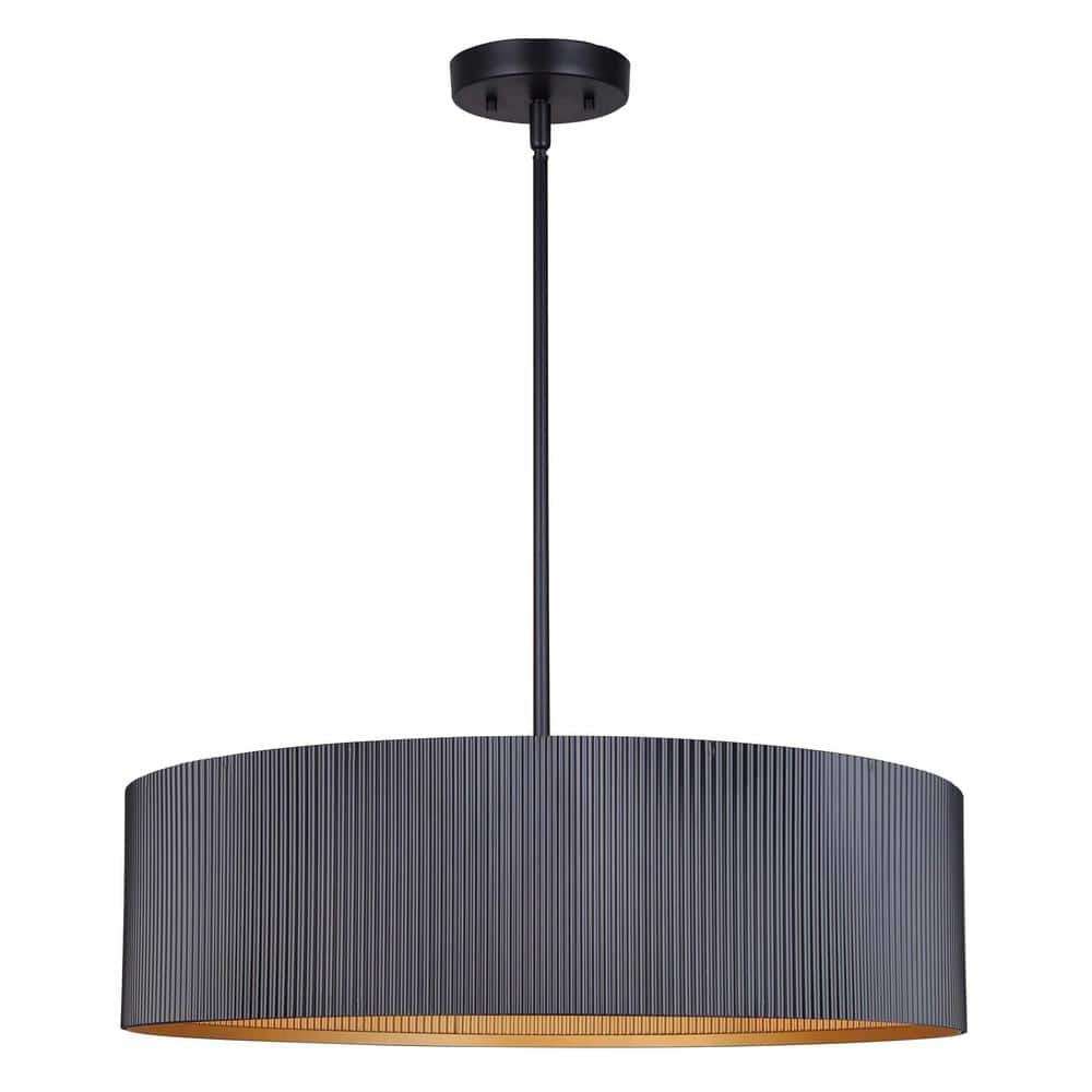 Rexton 3 Light Matte Black Modern Chandelier for Dining Rooms and Living Rooms